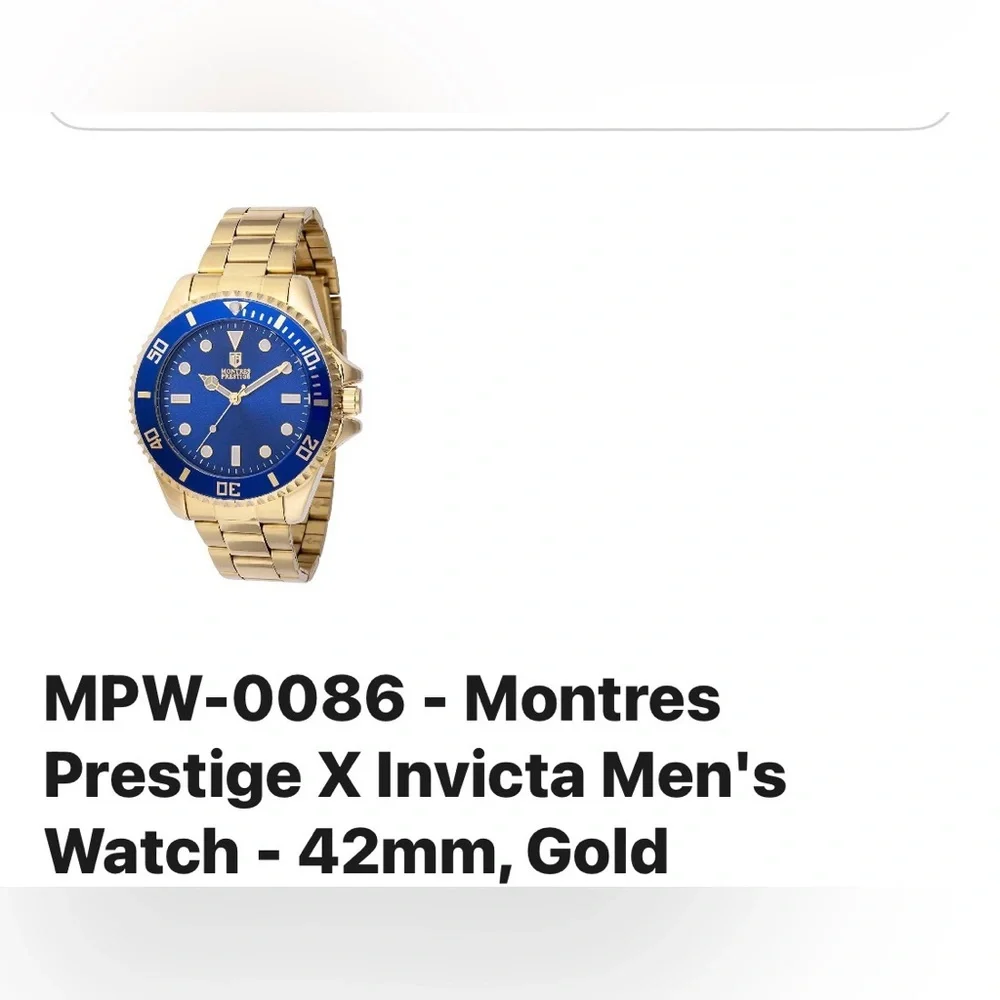 Invicta‎ Montres Gold and Blue Watch